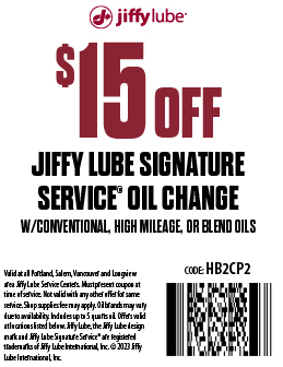 Jiffy Lube Oil Change Coupon